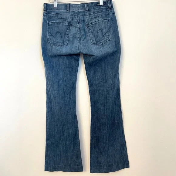 Citizens of Humanity Hutton High Rise Wide Leg Jeans Women 28 Blue Patch Pocket - Picture 2 of 8